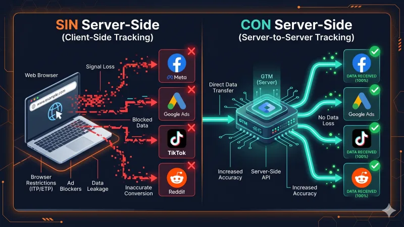 Server-side tagging: por qué tu competencia ya lo tiene (y tú sigues perdiendo datos)