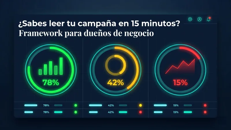 Cómo leer una campaña en 15 minutos sin ser analista de datos (framework para dueños de negocio)