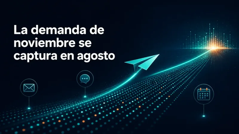 La demanda de noviembre se captura entre agosto-septiembre (no en noviembre)
