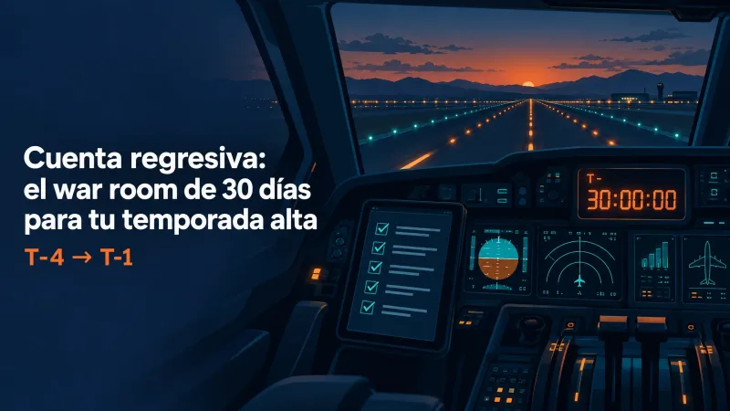 Cuenta regresiva: el war room de 30 días para tu temporada alta